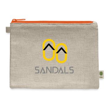 Sandals design - Hemp Carry All Pouch - natural/orange - Front