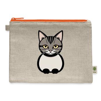 Cat - Hemp Carry All Pouch - natural/orange - Front