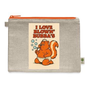 Bubba blowing skunk - Hemp Carry All Pouch - natural/orange - Front