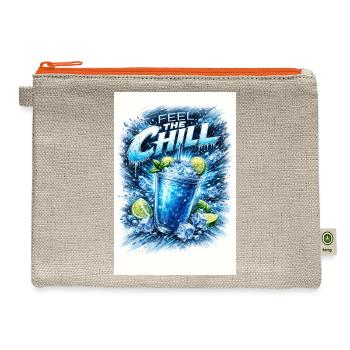 Feel the Chill Ice Drink - Hemp Carry All Pouch - natural/orange - Front