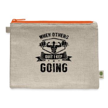 Keep Going - Hemp Carry All Pouch - natural/orange - Front
