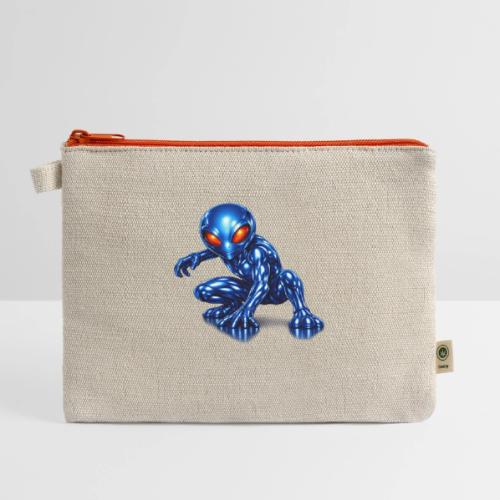 Blue Alien Crouch - Hemp Carry All Pouch