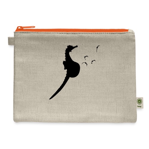 Seahorse Giving-Birth - Hemp Carry All Pouch