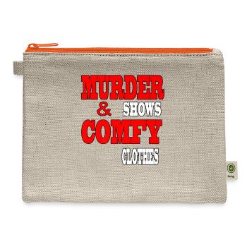 Murder Shows Clothes Premium - Hemp Carry All Pouch - natural/orange - Front