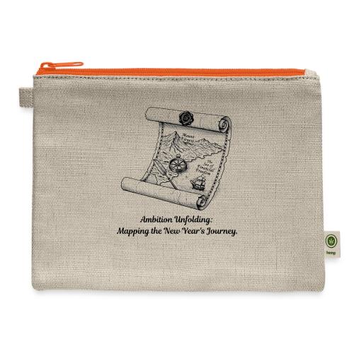 Unfolding Map of Ambition T-Shirt - Hemp Carry All Pouch