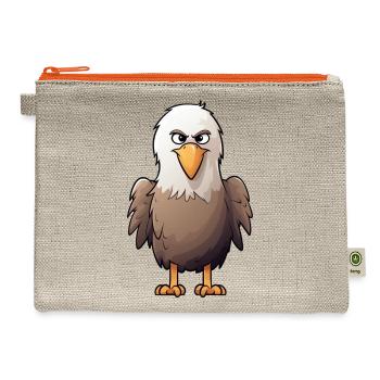 Wild Agressive Eagle Minimal Draw - Hemp Carry All Pouch - natural/orange - Front