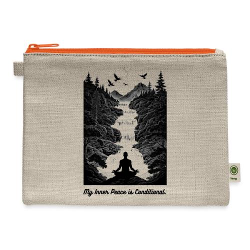 Conditional Inner Peace T-Shirt | Minimalist Zen - Hemp Carry All Pouch