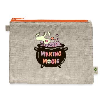 Making magic - Hemp Carry All Pouch - natural/orange - Front