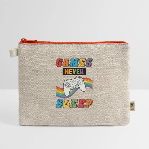 Games Never Sleep Rainbow - Hemp Carry All Pouch