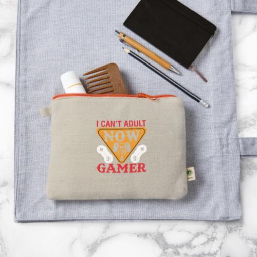 I Can't Adult Now, I'm A Gamer - Hemp Carry All Pouch