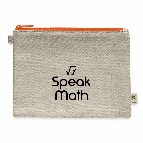 i Speak Math - Hemp Carry All Pouch