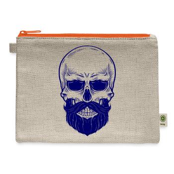 Death Skull Logo - Hemp Carry All Pouch - natural/orange - Front