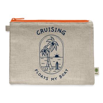 Cruising Floats My Boat - Hemp Carry All Pouch - natural/orange - Front
