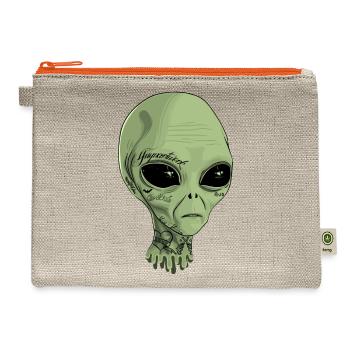 Alien Tattoo - Hemp Carry All Pouch - natural/orange - Front