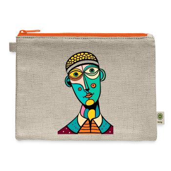 Soulful Minimalism - Hemp Carry All Pouch - natural/orange - Front