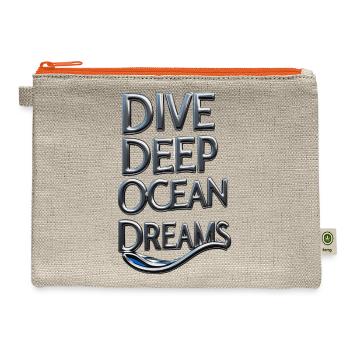 Plumb Depth Ocean Dream - Hemp Carry All Pouch - natural/orange - Front