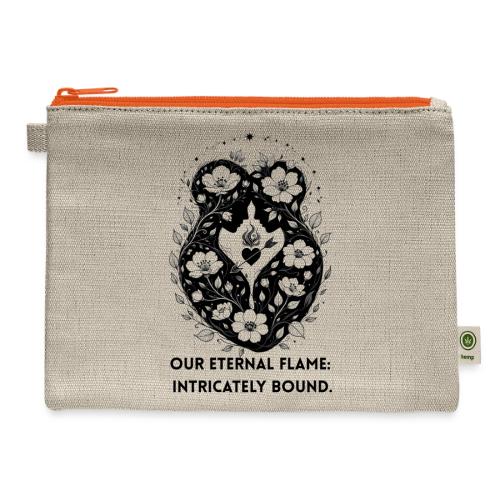 Eternal Flame of Embrace T-Shirt - Hemp Carry All Pouch
