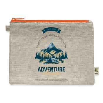 Adventure in the life - Hemp Carry All Pouch - natural/orange - Front