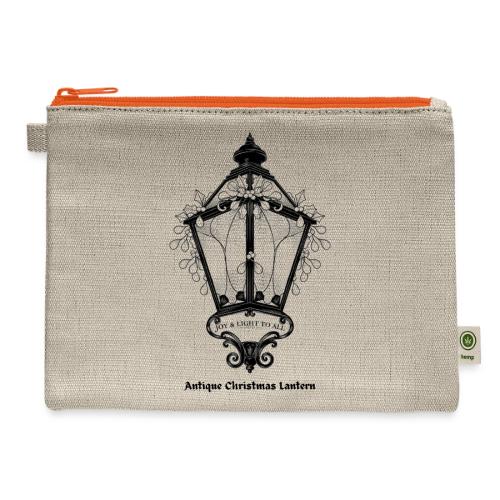 Antique Christmas Lantern T-Shirt - Hemp Carry All Pouch