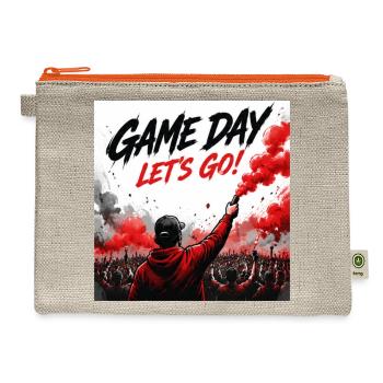 Game Day Rally Lets Go - Hemp Carry All Pouch - natural/orange - Front