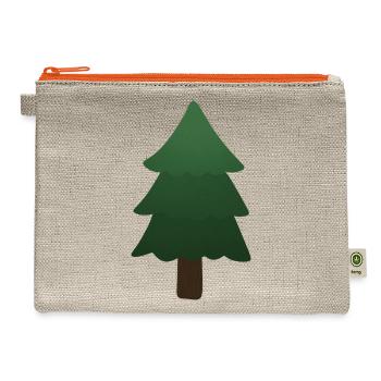 Pine Tree - Hemp Carry All Pouch - natural/orange - Front