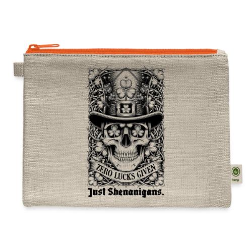 Salty Shamrock Skull T-Shirt - Hemp Carry All Pouch