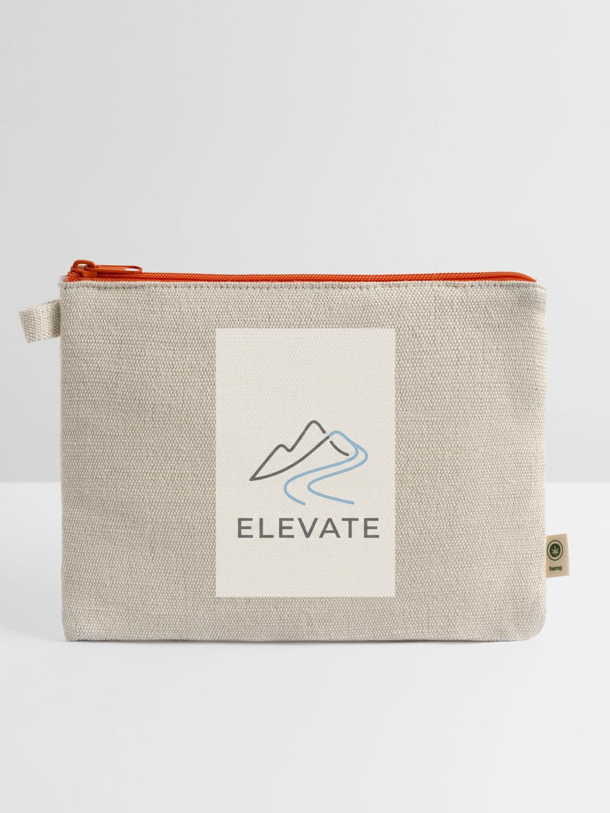 Elevate Mountain Minimal - Hemp Carry All Pouch - natural/orange - Front