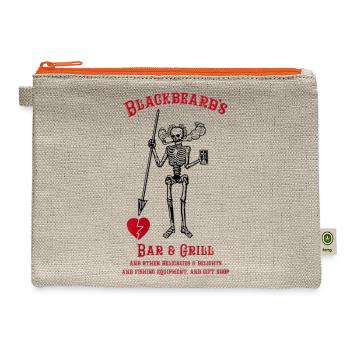 Womens Blackbeardâ S Bar Grill - Hemp Carry All Pouch - natural/orange - Front