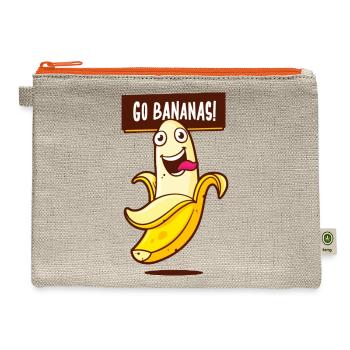 Go Banana - Hemp Carry All Pouch - natural/orange - Front