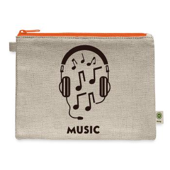Melodic Minimalism - Hemp Carry All Pouch - natural/orange - Front
