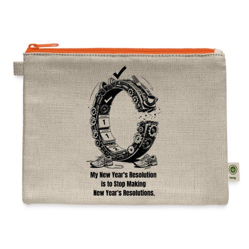 The Resolution Loop - Sarcastic New Year's T-Shirt - Hemp Carry All Pouch