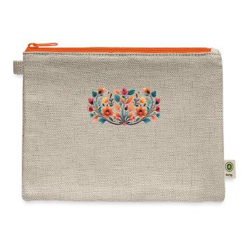 FolkloreFusion - Hemp Carry All Pouch - natural/orange - Front