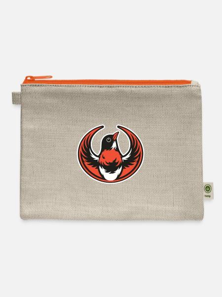 Rebel Robin Michigan Crest - Hemp Carry All Pouch - natural/orange