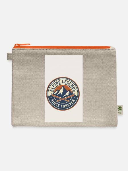 Alpine Legends Crest - Hemp Carry All Pouch - natural/orange