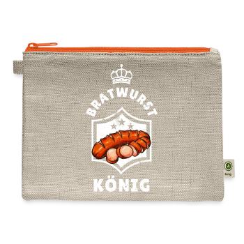 Bratwurst König Grill Liebhaber Männer - Hemp Carry All Pouch - natural/orange - Front