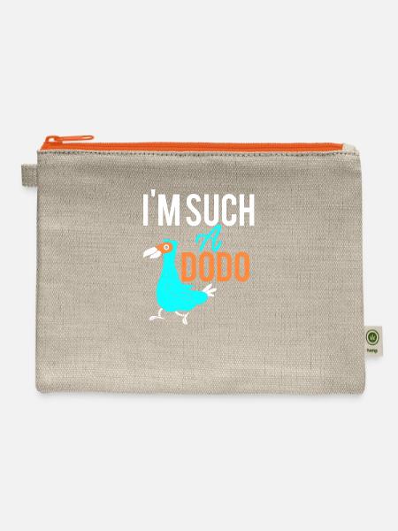Dodo Bird Im Such A Dodo - Hemp Carry All Pouch - natural/orange