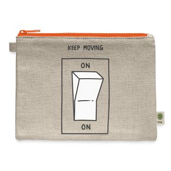 Keep going on - Hemp Carry All Pouch - natural/orange - Front