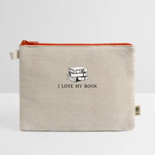 I love my book t-shirt - Hemp Carry All Pouch