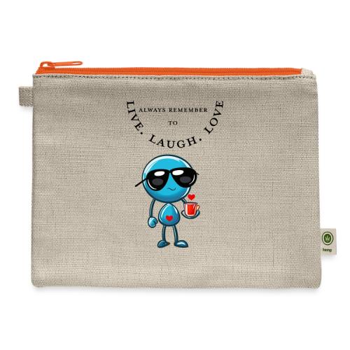 Always Remember to live laugh love - Hemp Carry All Pouch
