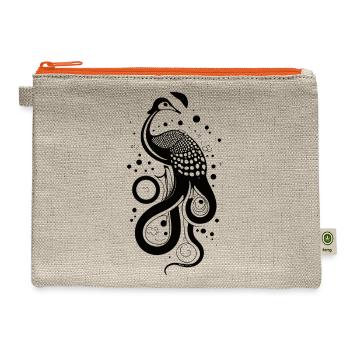 Seaside Silhouettes - Hemp Carry All Pouch - natural/orange - Front