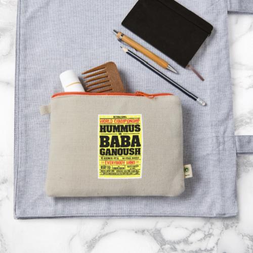Hummus versus Baba Ganoush - Hemp Carry All Pouch