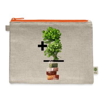 Cilantro Math- 2 Equals 4 - Hemp Carry All Pouch - natural/orange - Front