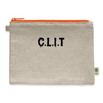 C.L.I.T black - Hemp Carry All Pouch - natural/orange - Front