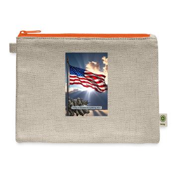 Their courage turned the tide of history - Hemp Carry All Pouch - natural/orange - Front