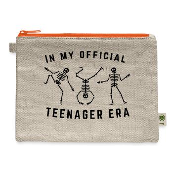 In My Teenage Era Official Shirt, - Hemp Carry All Pouch - natural/orange - Front