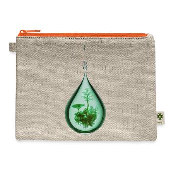 Life Bloom Water Drop Microcosm - Hemp Carry All Pouch - natural/orange - Front