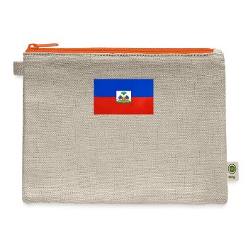 Haïti flag - Hemp Carry All Pouch - natural/orange - Front