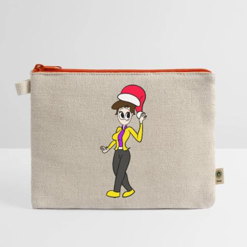 Dersy Wearing a Santa Hat - Hemp Carry All Pouch