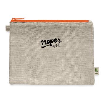 Mystery in the Shadows: Enigmatic Design nope - Hemp Carry All Pouch - natural/orange - Front