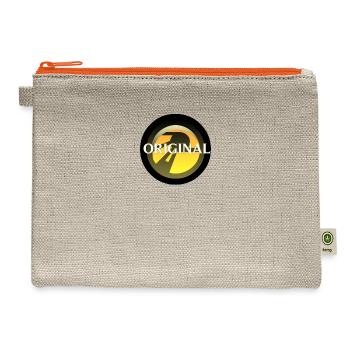 ORIGINE - Hemp Carry All Pouch - natural/orange - Front